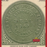 Rare 1960s Pan American Sulphur Stock Certificate from Delaware