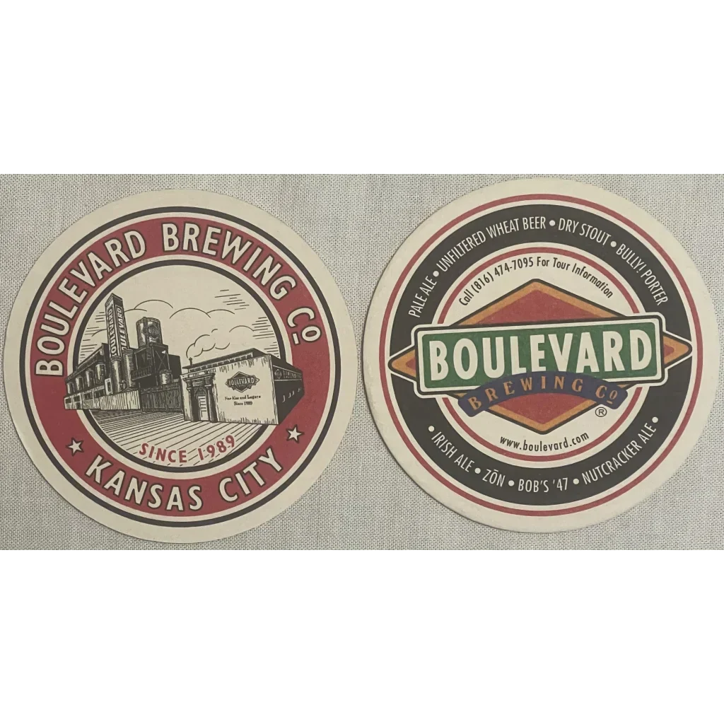 Rare Kansas City Vintage Boulevard Brewing Beer Coaster