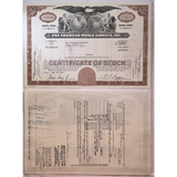 Rare Pan Am Airways Stock Certificate from Golden Age of Flight