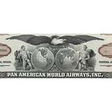 Rare Pan Am Airways Stock Certificate from Golden Age of Flight