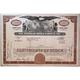 Rare Pan Am Airways Stock Certificate from Golden Age of Flight