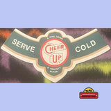 Rare 1950s Atlas Bottling Vintage Cheer Up Perfect Mixer Label