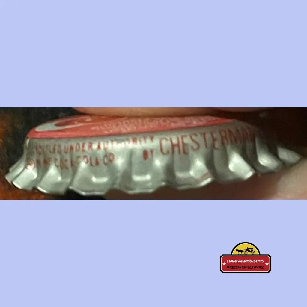 Rare 90s Cherry Coke Bottle Cap Chesterman Company Collectible