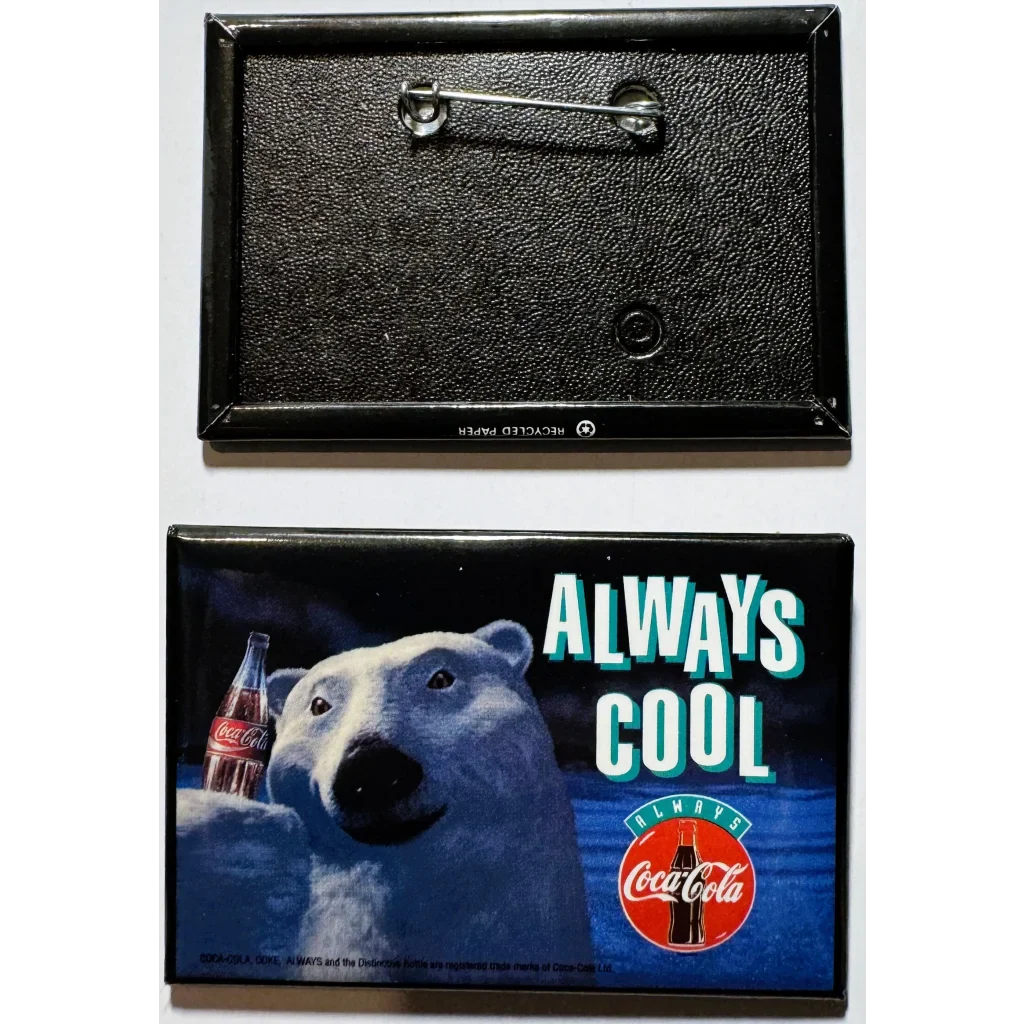 Vintage Coca-Cola Cool Polar Bear Pin Brings 1993 Superbowl Magic