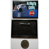 Vintage Coca-Cola Cool Polar Bear Pin Brings 1993 Superbowl Magic