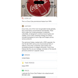 Vintage Coca-Cola Flexible Cloth Frisbee 1999 NOS Soda Collectible