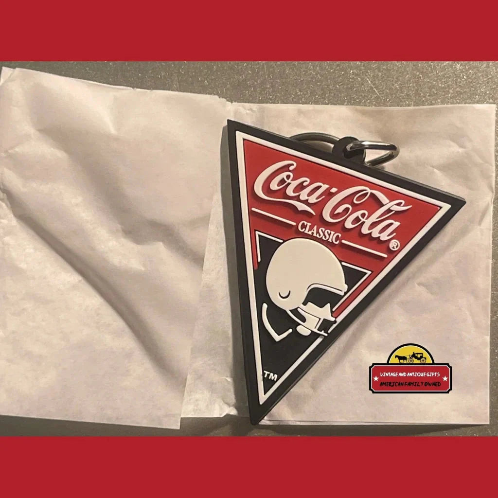 Sealed 90s Vintage NFL Coca-Cola Keychain Unlocks Nostalgia
