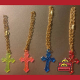 Vibrant 80s Cross Charms Bracelets Revive Retro Style