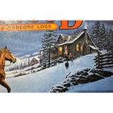 Vintage Cowboy Firewood Label Brings Winter Nostalgia to Life