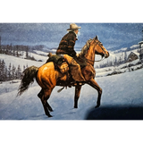 Vintage Cowboy Firewood Label Brings Winter Nostalgia to Life
