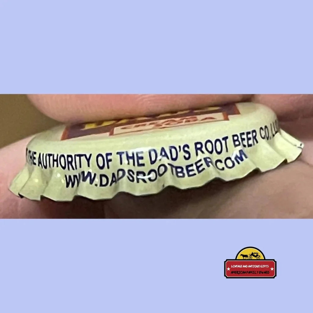 Rare 1980s Dads Cream Soda Bottle Cap from Chicago and Jasper