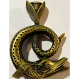 Vintage French Bronze Fish Candlestick Swims into Your Collection