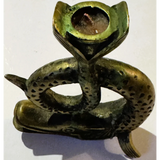 Vintage French Bronze Fish Candlestick Swims into Your Collection