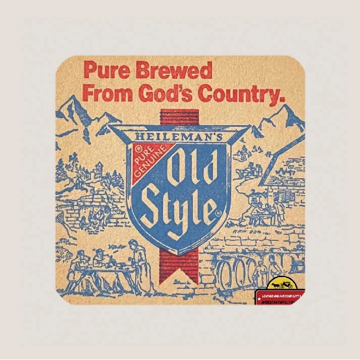 Vintage G. Heileman Brewing Style Beer Coaster Collectible