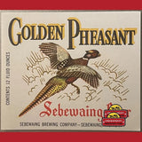Rare 1960s Golden Pheasant Beer Label from Michigan Brewery
