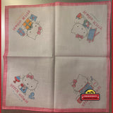 Rare 1980s Hello Kitty Cloth Napkin Handkerchief Unopened Sanrio Gem