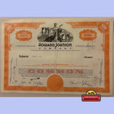Rare 1960s Howard Johnson HoJo Stock Certificate Collectible
