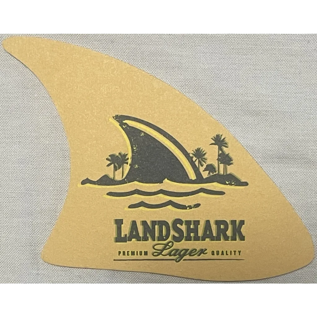 Vintage Landshark Lager Shark Fin Coaster Brings Caribbean Vibes Home