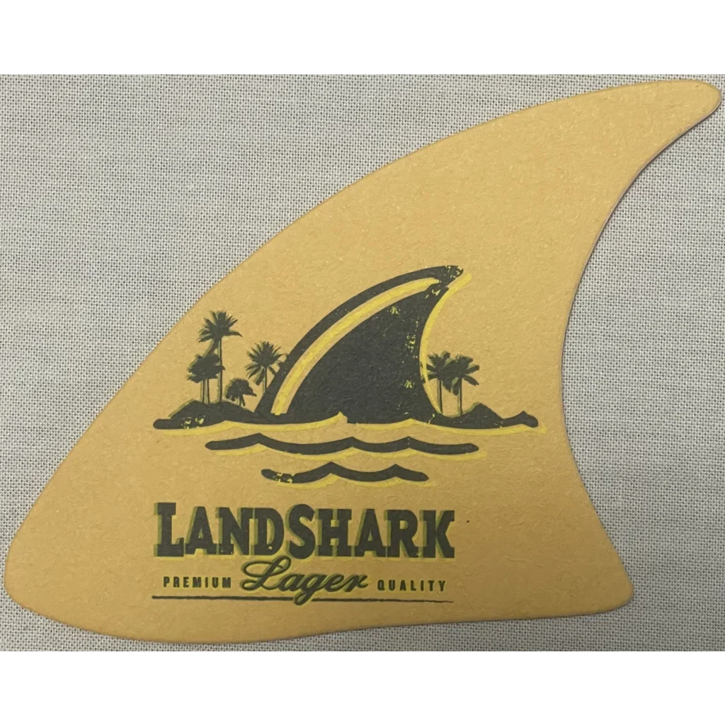 Vintage Landshark Lager Shark Fin Coaster Brings Caribbean Vibes Home