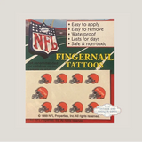 Vintage NFL Fingernail Tattoos Unleash Browns Fan Spirit