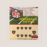 Vintage NFL Oakland Raiders Fingernail Tattoos Spark Team Spirit