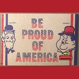 Vintage Patriotic Laurel and Hardy Stickers Celebrate Americana