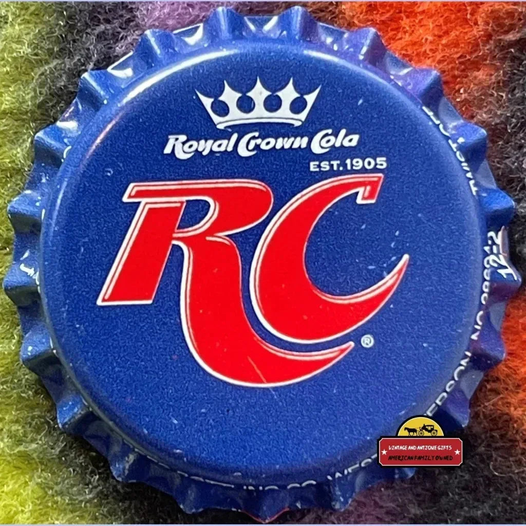 Rare 90s Royal Crown Cola Bottle Cap from Jefferson NC Plant