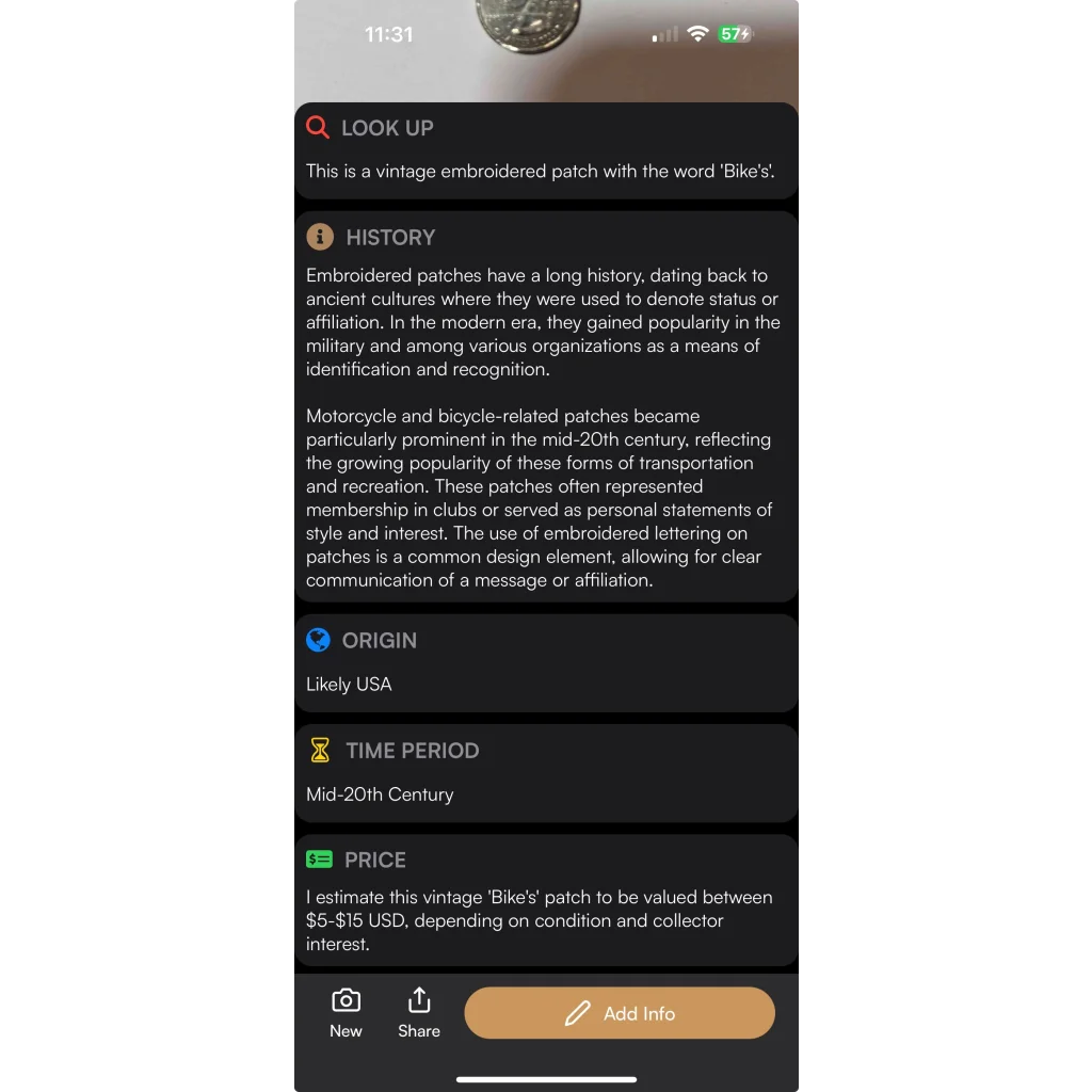 Vintage Red Bikes Embroidered Patch with White Script Lettering