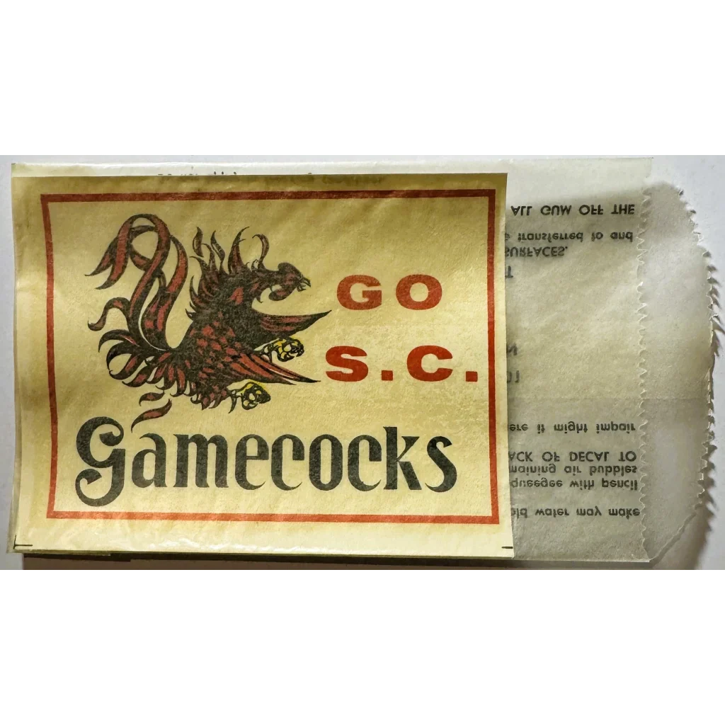 Vintage South Carolina Gamecocks Decal Brings 1960s Spirit to Life