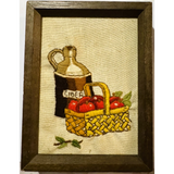 Vintage Sunset Designs Crewel Embroidery Cider Jug Art