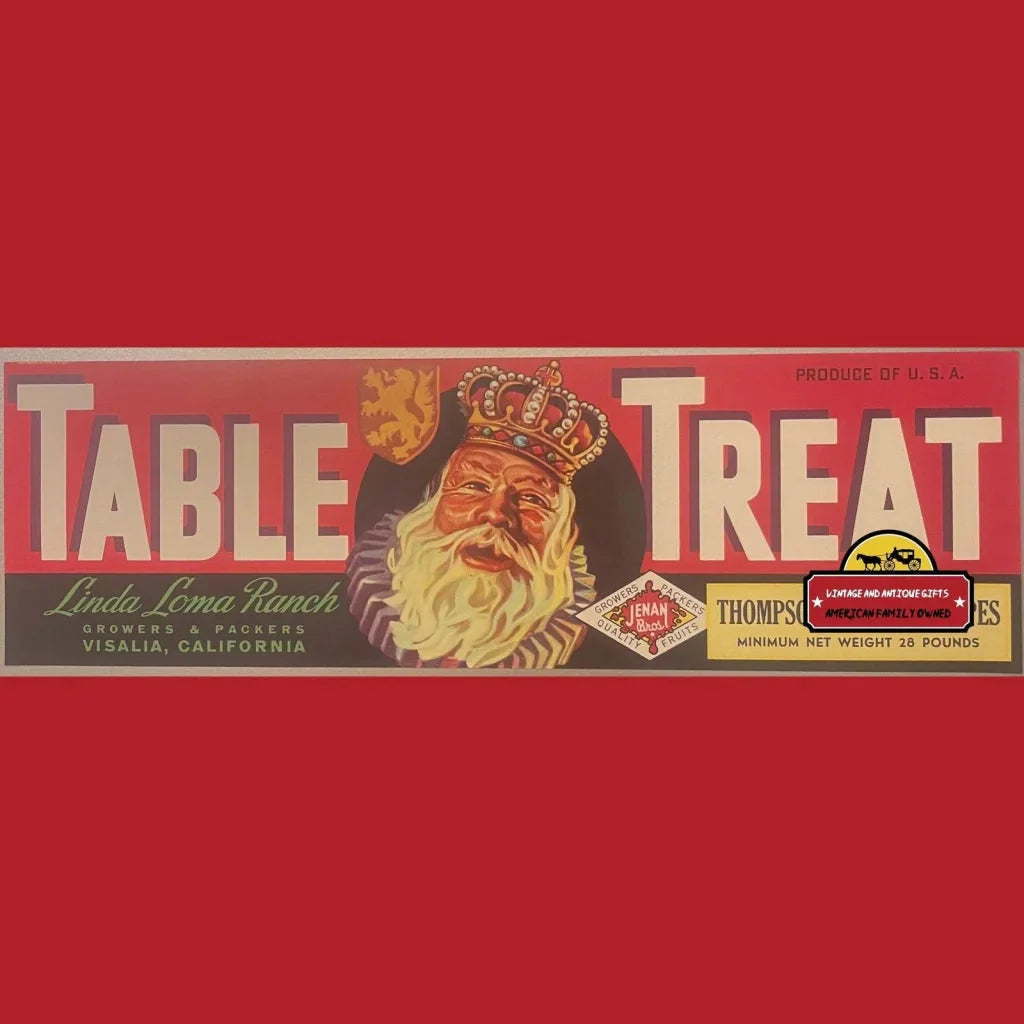 Vintage Table Treat Crate Label Brings Royal Charm to Dinner