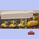Rare Vintage Tin Wind Up Duck Family Toy from the 70s and 80s