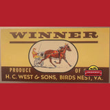 Rare 1950s Winner Crate Label Vintage Collectible Art