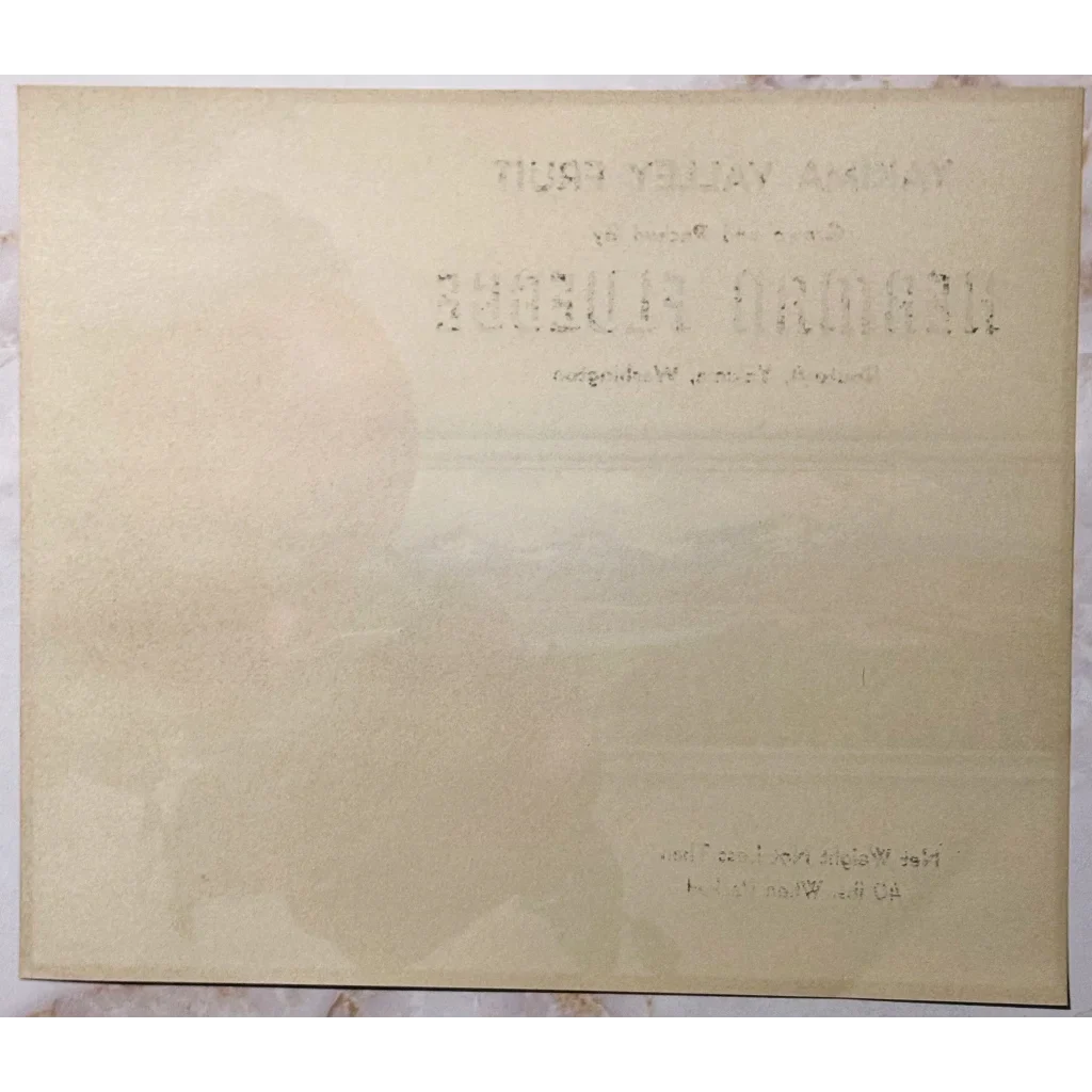 Vintage Yakima Valley Fruit Label Showcases Herman Fluegge's Legacy