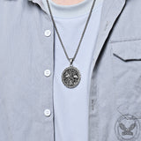 Vintage Anubis Ankh Cross Stainless Steel Pendant