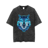 Vintage Blue Wolf Washed T-shirt