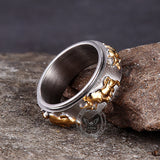 Vintage Bull Stainless Steel Spinner Ring