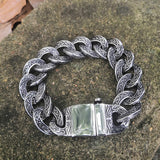 Vintage Carve Pattern Stainless Steel Bracelet
