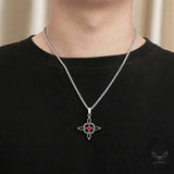 Vintage Chinese Knot Zircon Stainless Steel Pendant