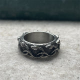 Vintage Cobra Wrap Stainless Steel Snake Ring