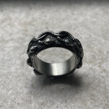 Vintage Cobra Wrap Stainless Steel Snake Ring
