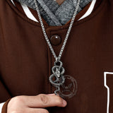 Vintage Coiled Snake Stainless Steel Pendant