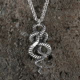 Vintage Coiled Snake Stainless Steel Pendant