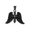 Vintage Cross Angel Wings Stainless Steel Pendant