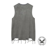 Vintage Cross Rock Star Sleeveless Print Vest