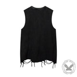 Vintage Cross Rock Star Sleeveless Print Vest