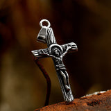 Vintage Crucifixion Stainless Steel Cross Pendant
