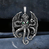 Vintage Demon Octopus Stainless Steel Pendant