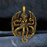 Vintage Demon Octopus Stainless Steel Pendant