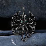 Vintage Demon Octopus Stainless Steel Pendant